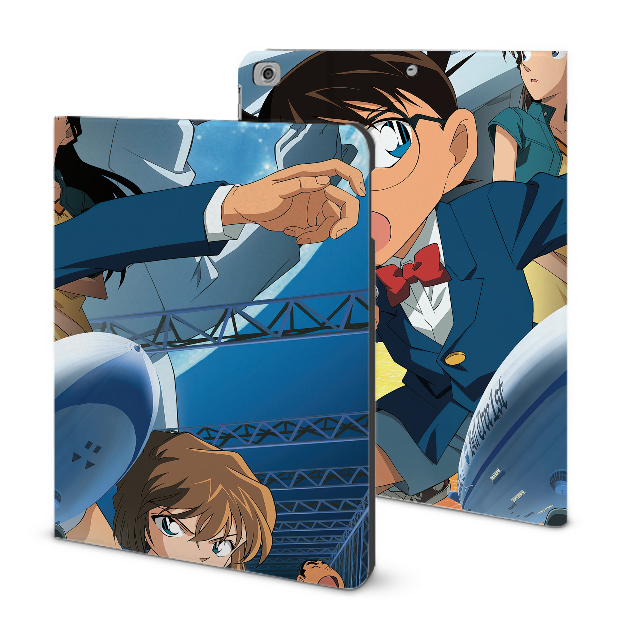 （画像用） 名探偵コナン Detective Conan IPad ケース ブック型 PUレザー TPU 耐衝撃 軽量 薄型 ペン収納なし 全面保護 IPad 各モデル対応